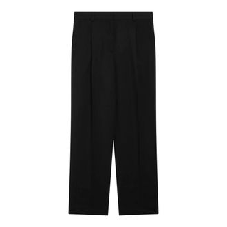 Toteme Straight Trousers, female, Black, Size: XS Pleat Trousers