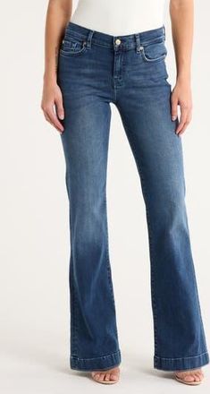 7 For All Mankind Dojo Mid Rise Flare Jeans in Warrenton at Nordstrom Rack, Size 32