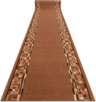 RugsX Rugsx - Alfombra De Pasillo Con Refuerzo De Goma Bombay Beige Oscuro 100cm Beige 100x1000 Cm