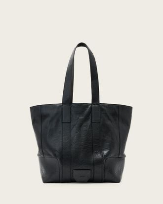 AllSaints Ares Grain Leather Open Tote Bag