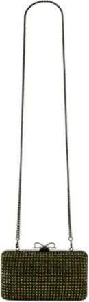 Self Portrait Clutches, female, Green, Size: ONE SIZE Crystal Clutch