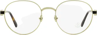 Moncler ML5179 Round Metal Eyeglasses - Gold
