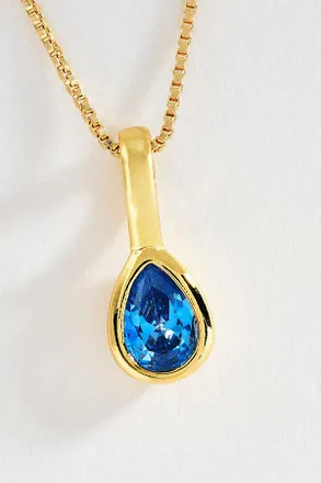 Set & Stones Teardrop Birthstone Necklace