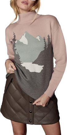 Alp N Rock Simran Mock Neck Organic Cotton Blend Sweater in Rose at Nordstrom, Size X-Small