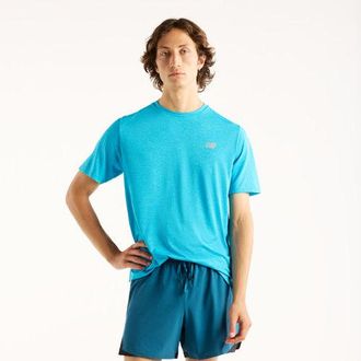 New Balance Hombre RC Essential T-Shirt en Azul, Poly Knit, Talla XL