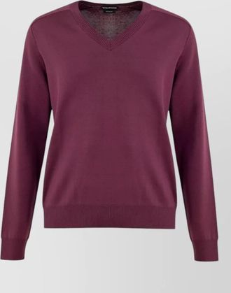 Tom Ford silk v-neck long-sleeve sweater