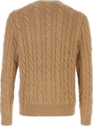 Polo Ralph Lauren Mens Driver Sweater Beige Cotton