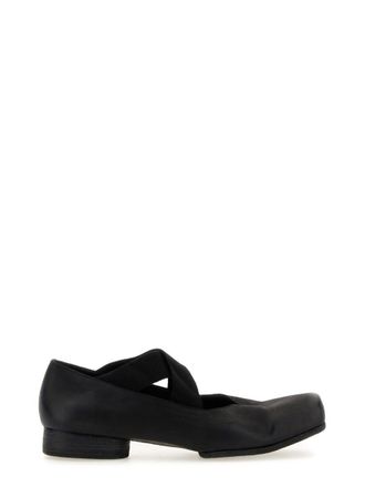 Uma Wang Square Toe Calf Leather Flats