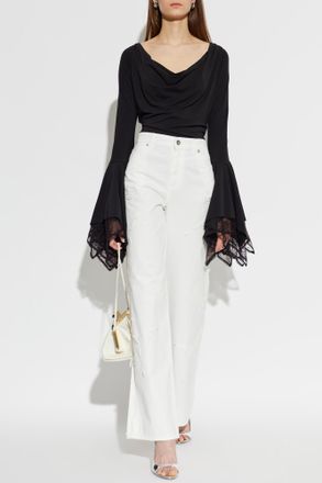 Blumarine Long-sleeve Bodysuit, Womens, Black