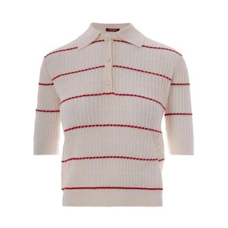 Max Mara Polo Shirts, female, White, Size: L Polo Shirts