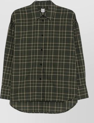 Toteme checked cotton long-sleeve shirt