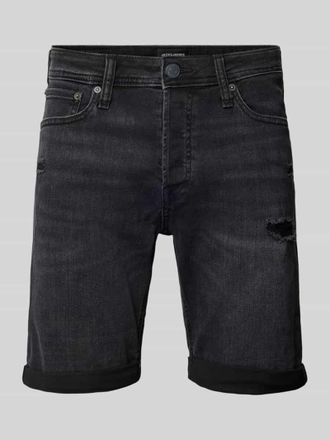 Jack & Jones Jack & Jones Regular Fit Jeansshorts im 5-Pocket-Design Modell RICK in Black, Gr&ouml;&szlig;e S