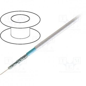 OEM Cable Rg174/u Coaxial 75 Ohm Color Gris Rollo Completo 250m