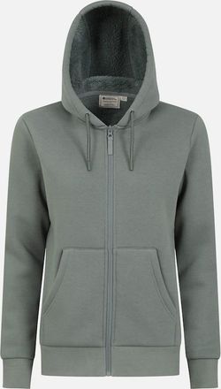 Mountain Warehouse Womens Mountain Warehouse Womens/Ladies Dalton Sherpa Lined Full Zip Hoodie - Green - Size: 18