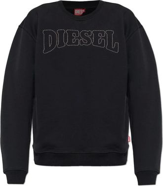 Diesel Heren, Sweatshirts & Hoodies, Zwart, Maat: L Katoen