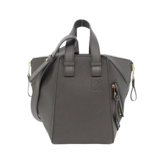Loewe Pre-owned Hammock Compact Calf Shoulder Bag - Dames - Pre-owned - Grijs - Maat: ONE Size Leer