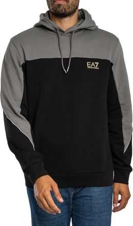Emporio Armani Tweekleurige Pullover Hoodie, Grijs