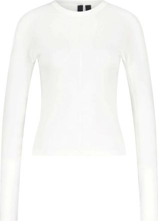 Yohji Yamamoto Long Sleeve Top - Dames - Longsleeves - Wit - M - Katoen - Tops