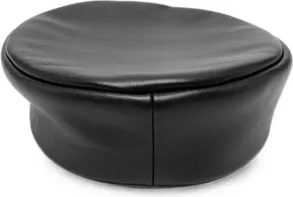 Ruslan Baginskiy MMM033 Calf Leather Flat Cap - Black