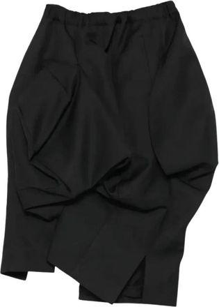 Comme Des Gar&ccedil;ons Falda midi asim&eacute;trica drapeada - Skirts - Mujer - Negro - S