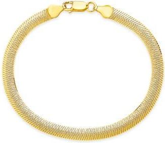 Sterling Forever Flat Snake Chain Bracelet in Gold at Nordstrom Rack, Size Medium