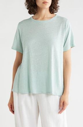 Eileen Fisher Organic Linen Crewneck T-Shirt in Absinthe at Nordstrom Rack, Size Xx-Small