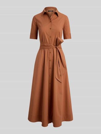 Lauren Ralph Lauren Tailliertes Freizeitkleid aus Baumwoll-Mix in Terra, Gr&ouml;&szlig;e 34