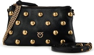 Pinko Pinko - Double Mini Full Studs - Dames - Tassen - Zwart - Maat: ONE Size Katoen