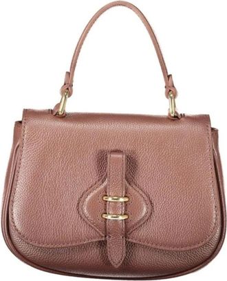 Coccinelle Chic Leren Handtas met Gesp Detail - Dames - Tassen - Bruin - Maat: ONE Size Leer