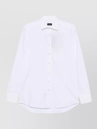 Etro logo-embroidered cotton shirt