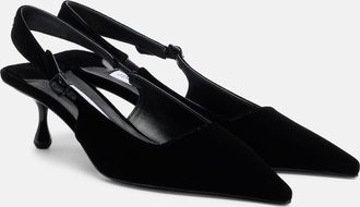 Jimmy Choo London Amel velvet slingback pumps