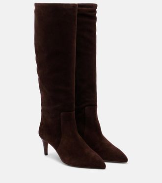 PARIS TEXAS Stiletto suede knee-high boots