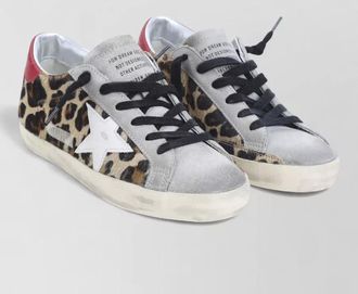 Golden Goose leopard-print leather low-top sneakers