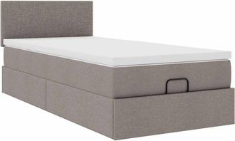vidaXL Cama Otomana Con Colch&oacute;n Topo 90x200 Cm Tela Vidaxl