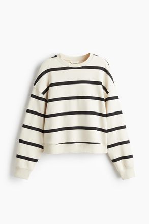 H&M Sweatshirt mit &uuml;berschnittenen Schultern - Beige