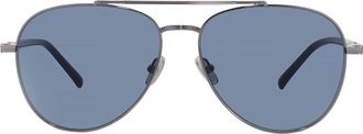 Ferragamo Blue Pilot Mens Sunglasses SF316S 021 61