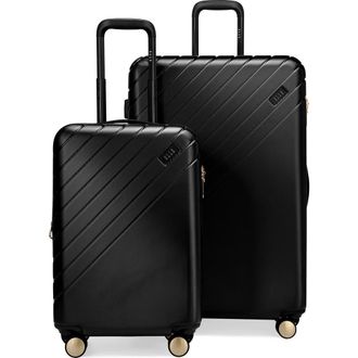 Elle Louvre 2 Piece Expandable Polycarbonate Spinner Luggage Set in Black at Nordstrom