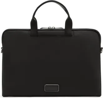 Tumi Dakota Laptop Crossbody in Black/Gunmetal at Nordstrom