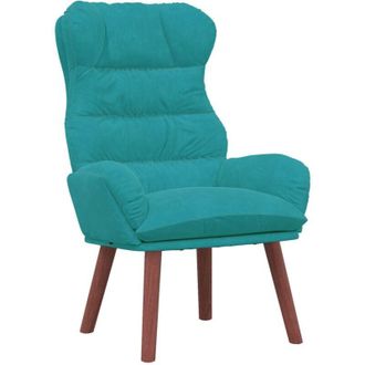 vidaXL Relaxing Chair Turquoise 69 x 74 x 93 cm Velvet Vidaxl