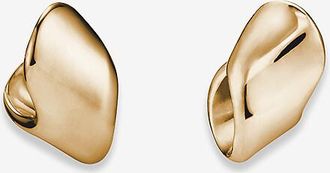 Agmes Asymmetrische goldene Silbercreolen Nelle