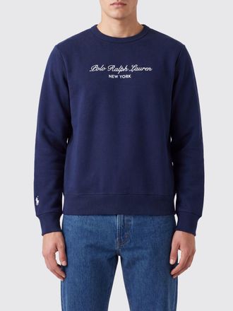 Polo Ralph Lauren Cotton Blend Crewneck Sweatshirt with Embroidered Logo