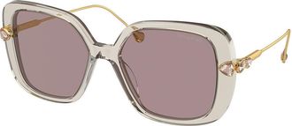 Swarovski SK6011F Asian Fit 3003LA Womens Sunglasses Brown Size 56