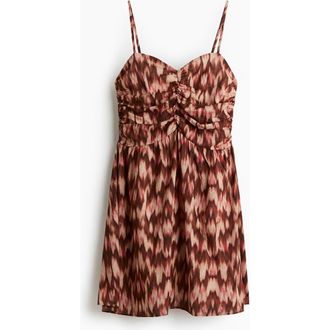 H&M Printed Strappy Dress in Brown/patterned at Nordstrom, Size X-Small
