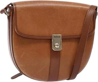 Burberry Pre-owned Cross Body Bags, female, Brown, Size: ONE SIZE Pre-owned Leather Shoulder Bag