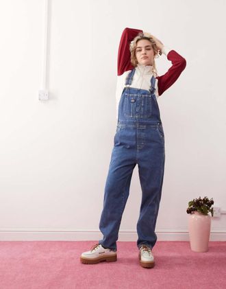 Dickies Salopette classica in denim blu