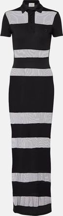 Coperni Abito lungo trasparente a righe