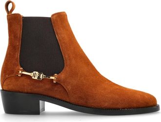 Ferragamo Chelsea Su&egrave;de Enkellaarsjes - Dames - Chelseaboots - Bruin - 40 1/2 EU - Su&egrave;de - Schoenen