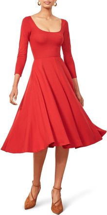 Reformation Lou Midi Dress in Cherry at Nordstrom, Size Small