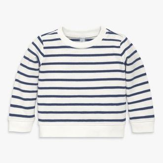 primary Baby Sweatshirt in Sunwahed Navy Ivory Stripe at Nordstrom, Size 18-24M