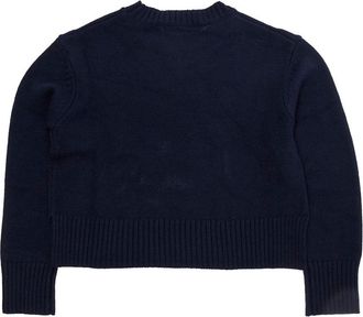 Max & Co. Girls Sweater Crew-Neck Blue Wool Tops Top